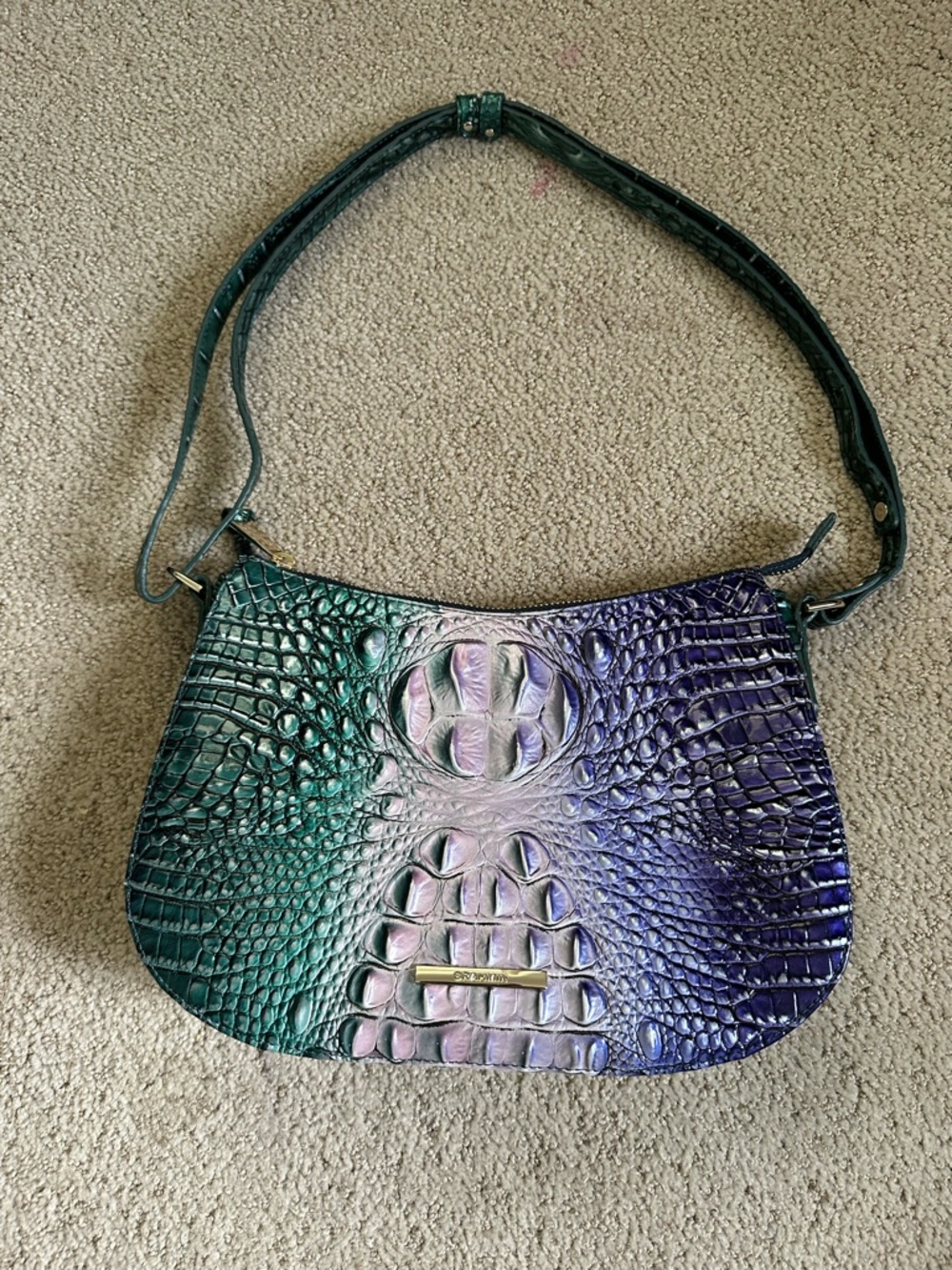 Brahmin Shayna crossbody handbag Enchanted Ombre Melbourne pattern - Picture 3 of 8